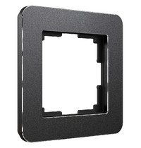 Рамка на 1 пост Platinum черный алюминий Werkel W0012608