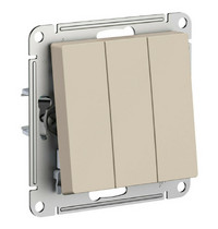 Выключатель 3-клавишный Systeme Electric AtlasDesign ATN001231 (механизм песочный)