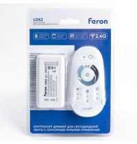 Контроллер-диммер для ленты Feron с пультом 12-24V белый (48029)