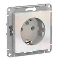 Розетка одноместная Systeme Electric AtlasDesign ATN000443 (с заземлением 16А жемчуг)