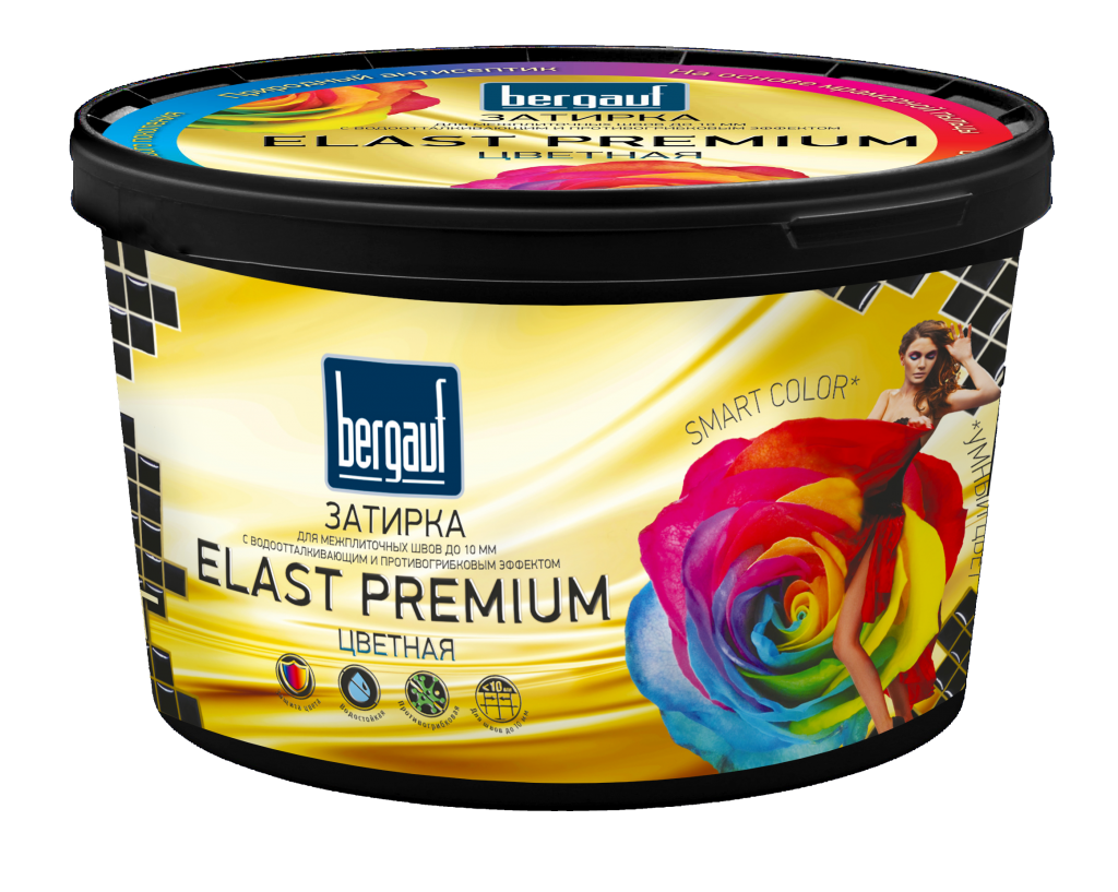 Затирка Bergauf Elast Premium для швов до 10 мм 2 кг Антрацит (84354)