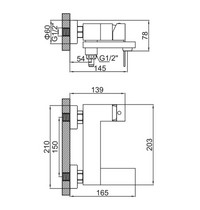 Смеситель для ванны Ledeme L73125Y (нержавеющая сталь короткий излив золотой сатин)