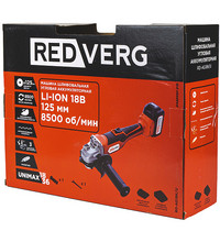 Машина шлифовальная угловая аккумуляторная REDVERG RD-AG18K/U
