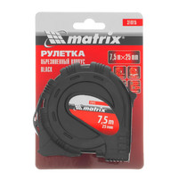 Рулетка Matrix Black 31015 (7.5 м х 25 мм обрезиненный корпус)