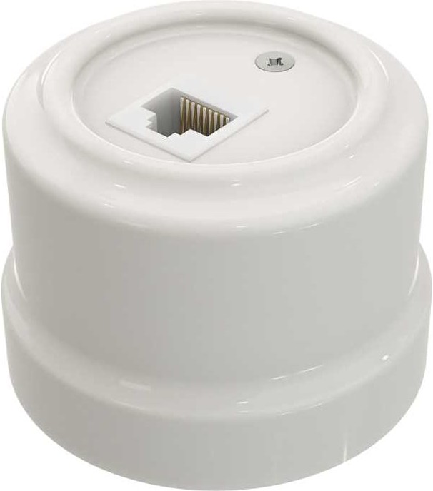 Розетка компьютерная RJ45 GE70342-01 Мезонинъ (цвет - белый серия Аврора)