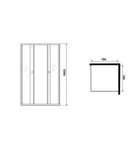 Душевое ограждениеа Niagara Eco NG-1008-14QMT 80*80*190 (квадрат раздвижное хром стекло матовое 1 место)