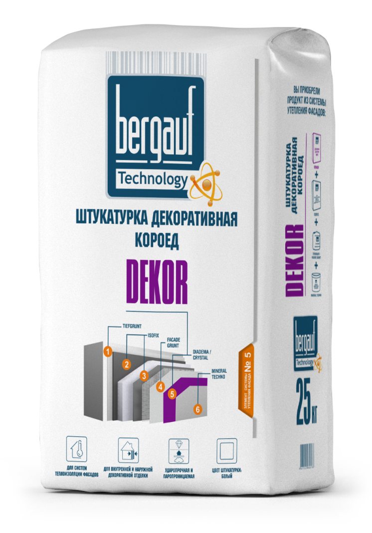 Штукатурка декоративная Bergauf 25кг (короед)