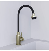 Смеситель для кухни AVRORA Kitchen AV9001Gold (с высоким гибким изливом золото)