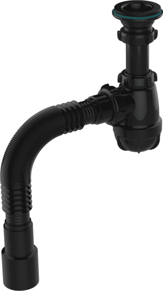 Сифон для умывальника Aquant S1083-35-MR Black 1 (1/4*40 с черной мет решеткой с г т 40*40/50)