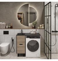 Тумба Maid 38H (380*890*475) 2 ящика антрацит/орех под раковину Аванти 100L антрацит (1000*480) ц0000045493