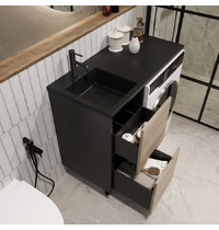 Тумба Maid 38H (380*890*475) 2 ящика антрацит/орех под раковину Аванти 100L антрацит (1000*480) ц0000045493
