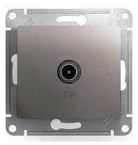 Розетка 1 гн ТВ звезда скрытой установки платина механизм Glossa Systeme Electric GSL001293