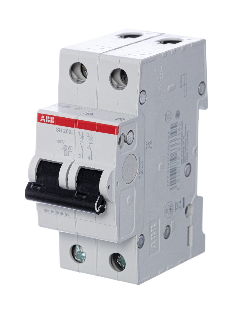 Выключатель автоматический модульный ABB SH202L 84598 2п С 25А 4.5kA