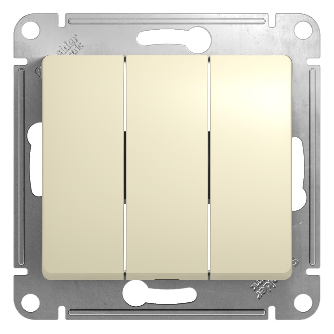 Выключатель Schneider Electric Glossa GSL000231 10А IP20 10АХ (3-клавишный, бежевый)