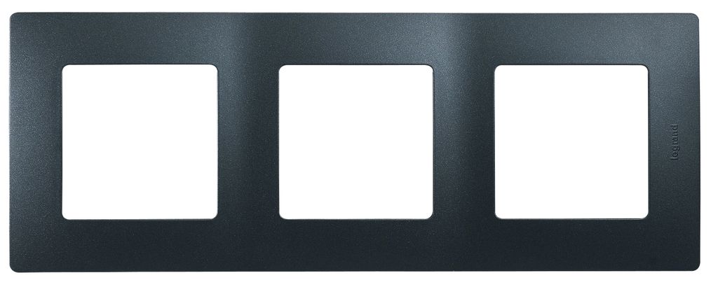 Рамка для розетки Legrand Etika 672583 (3-местная, антрацит)