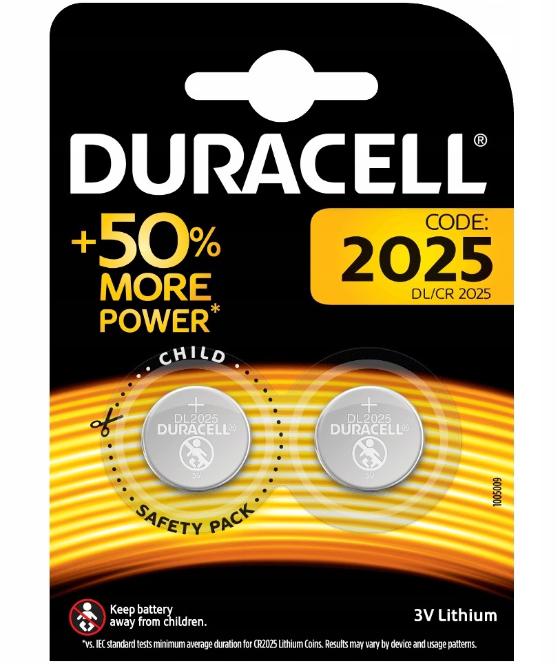 Батарейки Duracell 5003990 2025 2шт