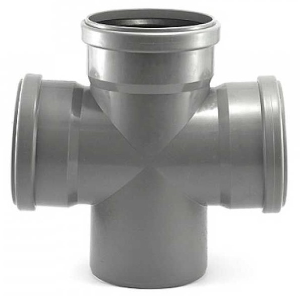 Крестовина канализационная Sinikon 506015.K 87° d=110 мм (одноплоскостная)