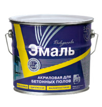 Эмаль для бетонных полов Радугамалер 3,5кг (акриловая, белая)