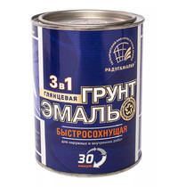 Грунт-эмаль по ржавчине Радугамалер 0,9кг (быстросохнущая, белая)