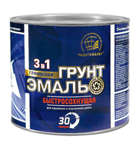 Грунт-эмаль по ржавчине Радугамалер 1,9кг (быстросохнущая, серая)