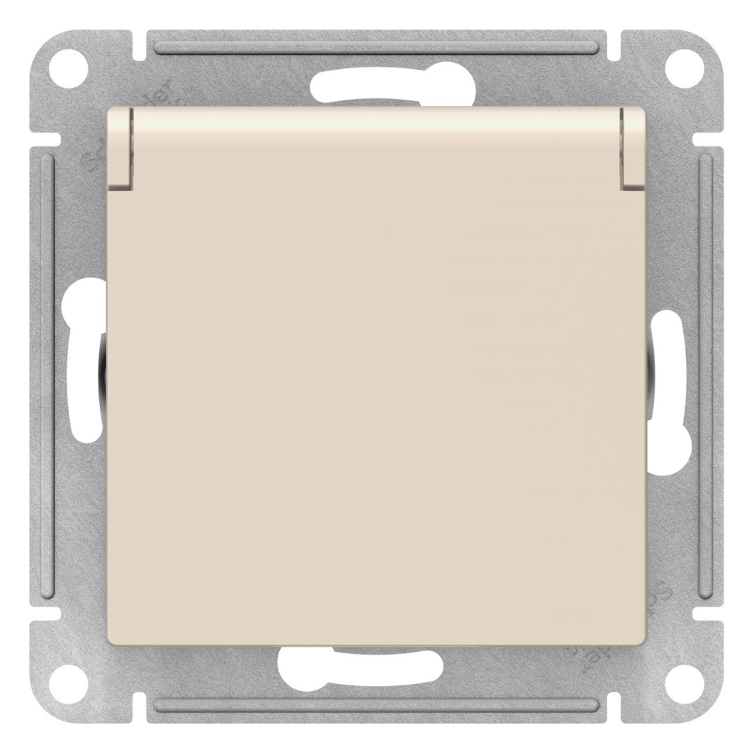 Розетка штепсельная Schneider Electric AtlasDesign 16А (1-местная, бежевый)