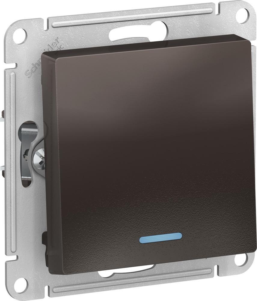 Выключатель Schneider Electric AtlasDesign 10А (1-клавишный, с подсветкой, мокко)