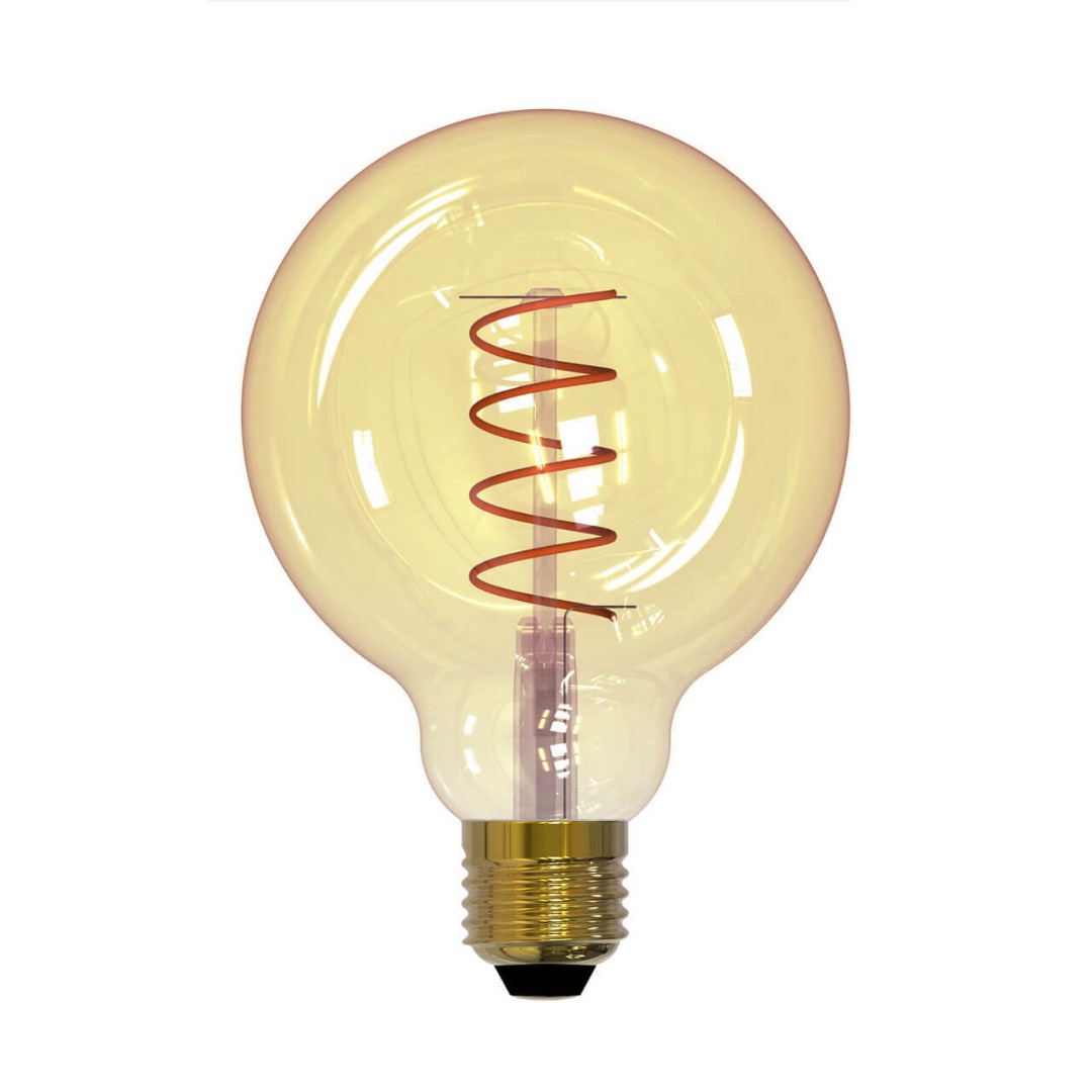 Лампа светодиодная Uniel Vintage LED-G95-4W/GOLDEN/E27/CW GLV22GO UL-00001818 (шар, золотистая колба, спиральная нить)
