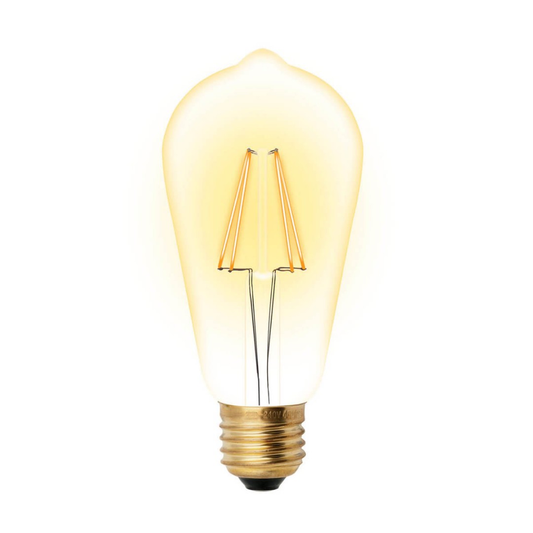 Лампа светодиодная Uniel Vintage LED-ST64-5W/GOLDEN/E27 GLV22GO UL-00002360 (конус, золотистая колба)