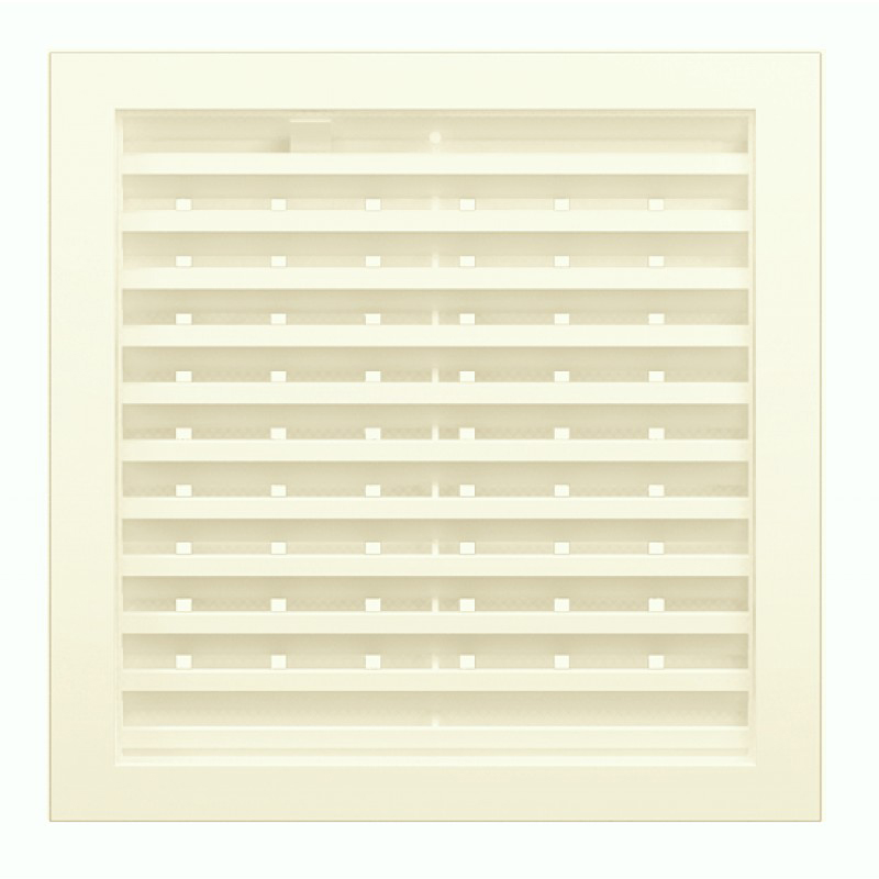 Решетка вентиляционная Era 2525РРП Ivory 250х250 мм (с регулируемым живым сечением, разъемная)