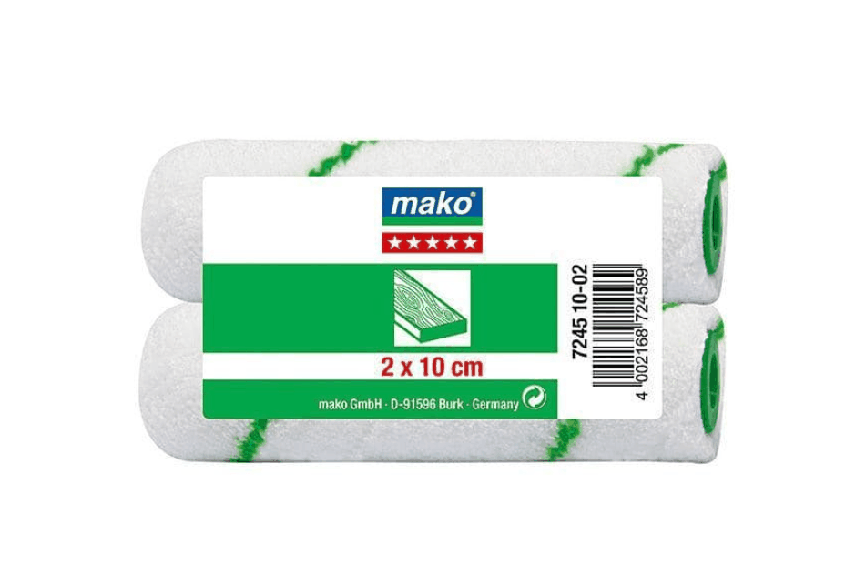 Валик малярный Mako 724510-02 10см 2шт (микрофибра, ворс 5мм, плотность 580г/м2)