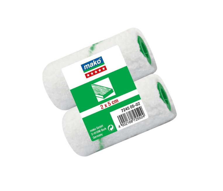 Валик малярный Mako 724505-02 5см 2шт (микрофибра, ворс 5мм, плотность 580г/м2)