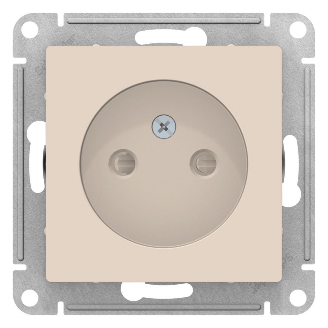 Розетка штепсельная Schneider Electric AtlasDesign 16А (1-местная, бежевый)