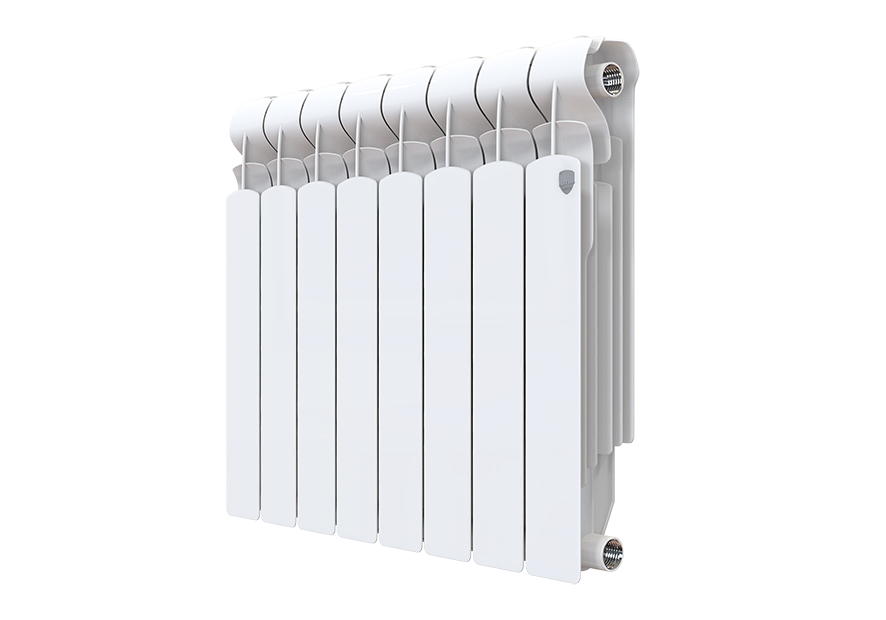 Радиатор алюминиевый Royal Thermo Indigo 500 HC-1054827 640 мм 8 секций (секционный, подключение универсальное боковое)
