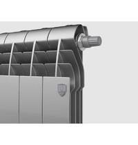 Радиатор биметаллический Royal Thermo BiLiner 500 640 мм 8 секций (секционный, подключение универсальное боковое, цвет Silver Satin)