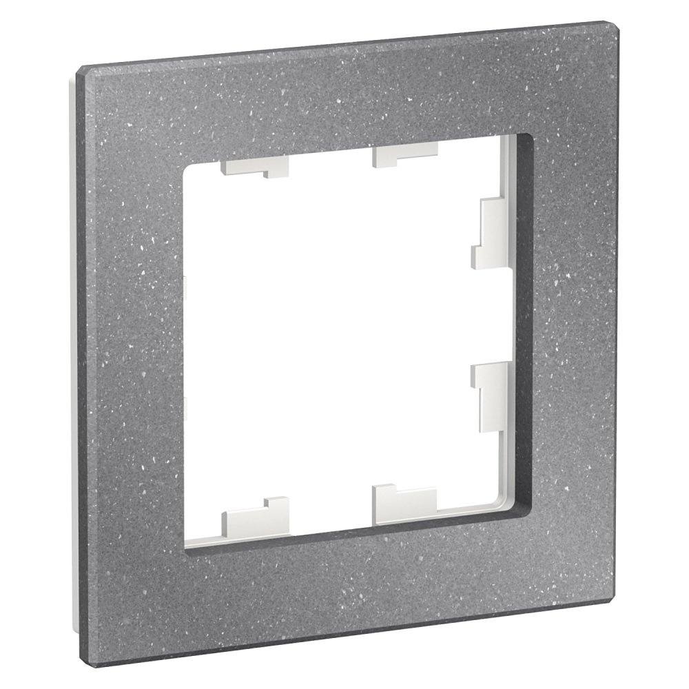 Рамка для розетки Schneider Electric AtlasDesign Nature ATN343201 (1-местная, мрамор, айс грей)