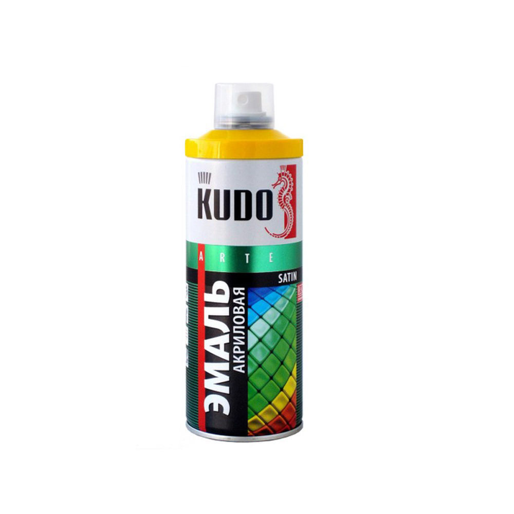 Эмаль аэрозольная универсальная Kudo Satin KU-0A7001 520мл (акриловая, серая RAL7001)