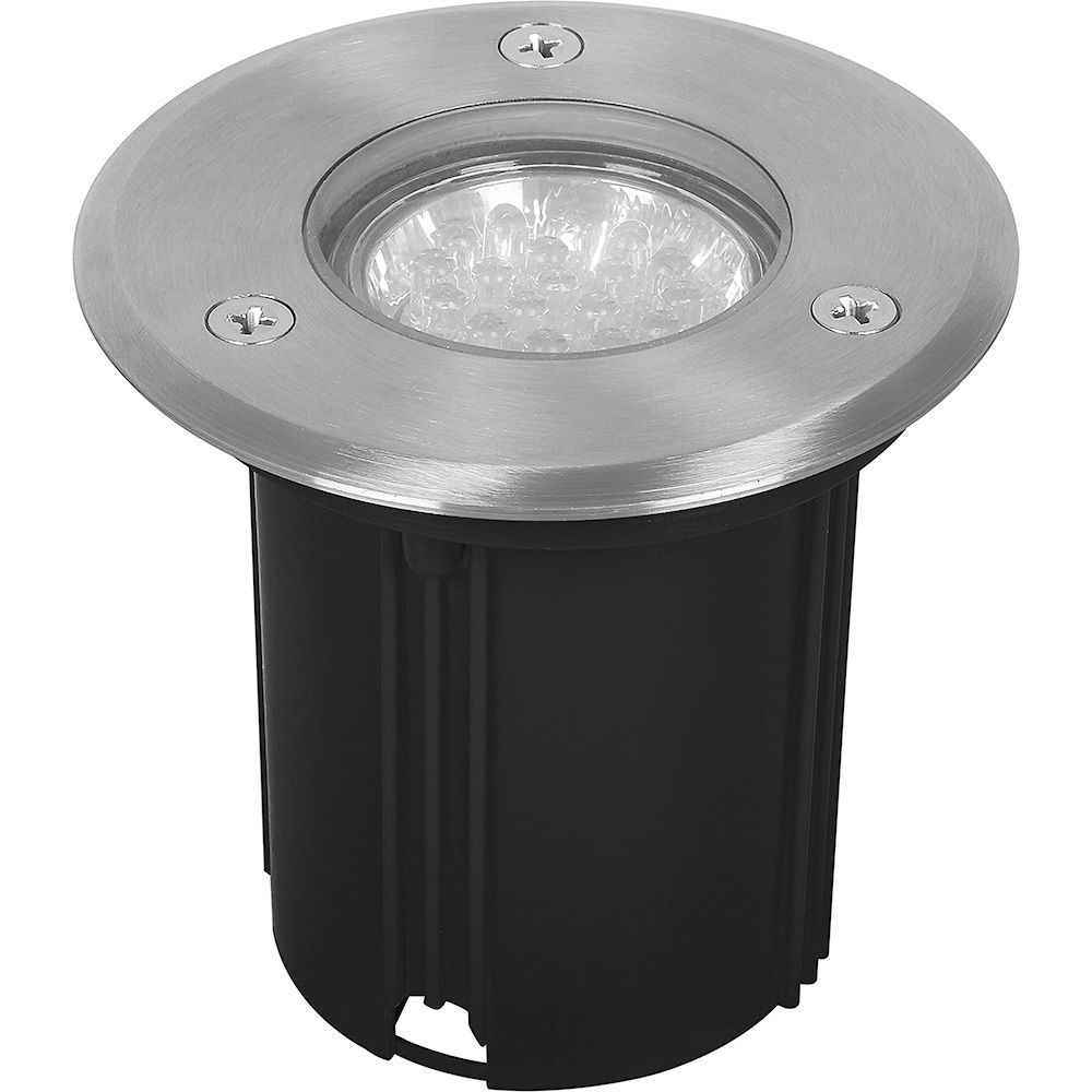 Светильник тротуарный светодиодный Feron SP3732 11856 18LED 230В G5.3 IP65 7Вт (JCDR, цвет металлик)