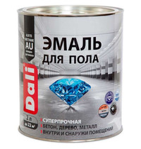 Эмаль для пола Dali 2л (база А, глянцевая, белая)
