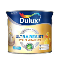 Краска для кухни и ванной Dulux Ultra Resist Кухня и ванная 5л (с защитой от плесени и грибка, полуматовая, база BW)