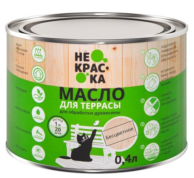Масло для террас Не Краска НФ-00002426 0,4л (цвет бесцветный)