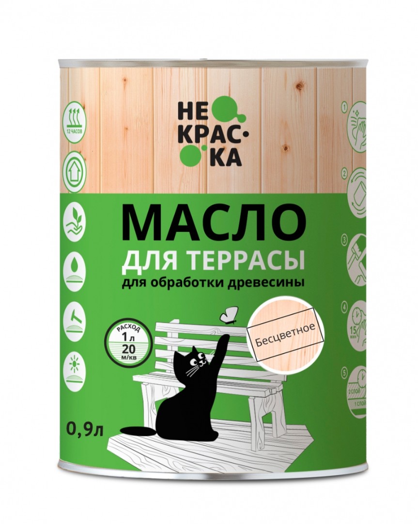 Масло для террас Не Краска НФ-00002476 0,9л (цвет бесцветный)