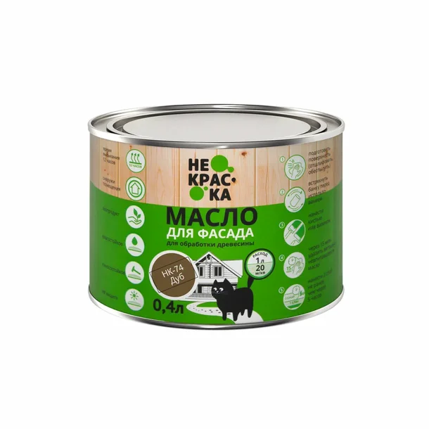 Масло для фасадов Не Краска НФ-00003067 0,4л (цвет дуб НК-74)