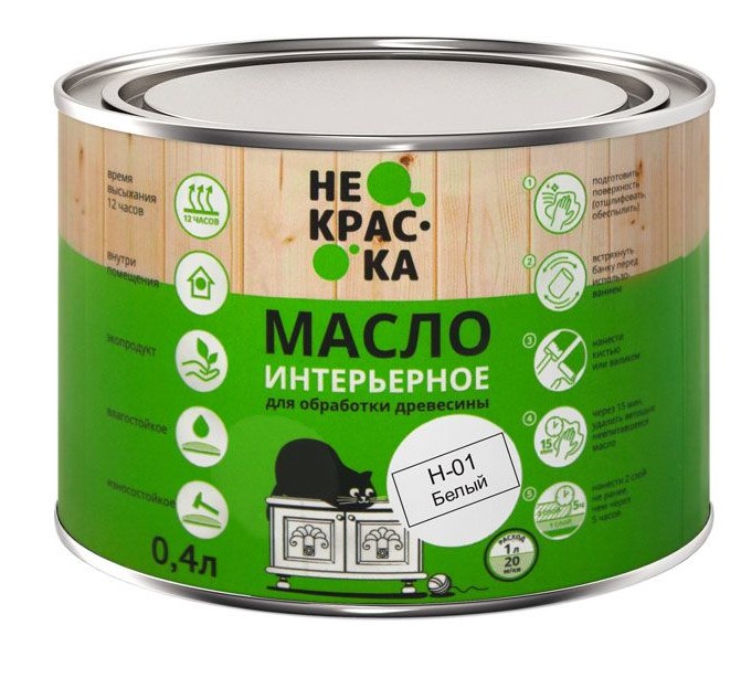 Масло интерьерное Не Краска НФ-00002451 0,4л (цвет белый Н-01)