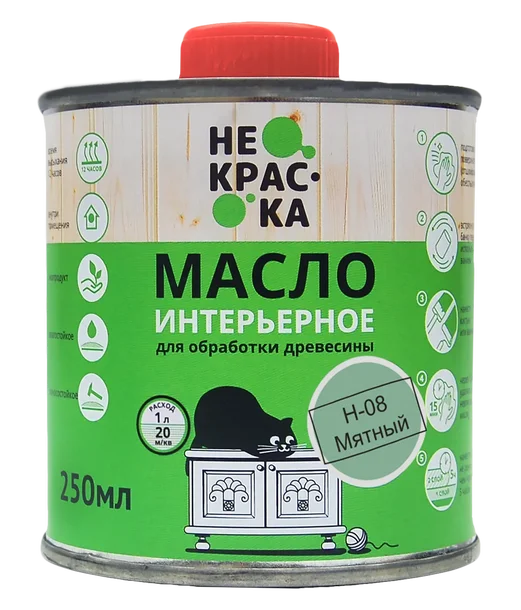 Масло интерьерное Не Краска НФ-00002448 0,25л (цвет мятный Н-08)