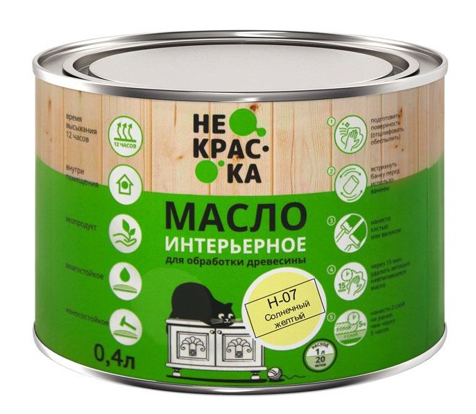 Масло интерьерное Не Краска НФ-00002457 0,4л (цвет солнечный жёлтый Н-07)