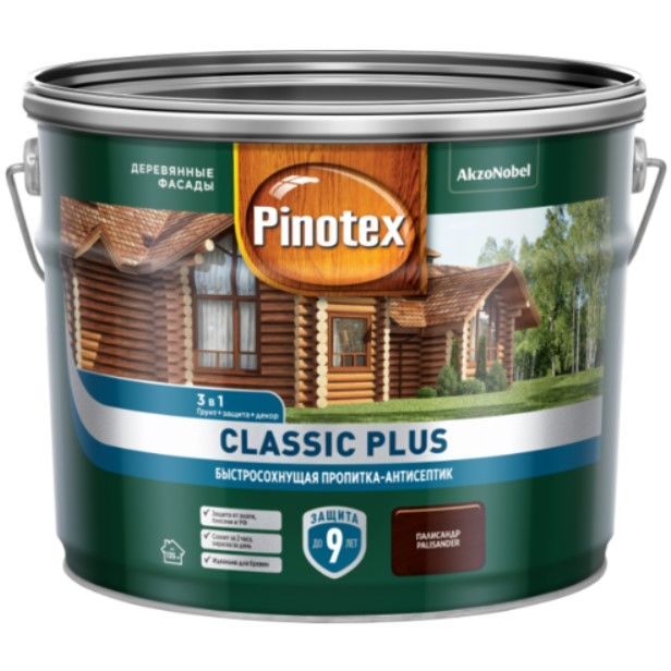 Пропитка-антисептик для дерева Pinotex Classic Plus 3 в 1 2,5л (палисандр)