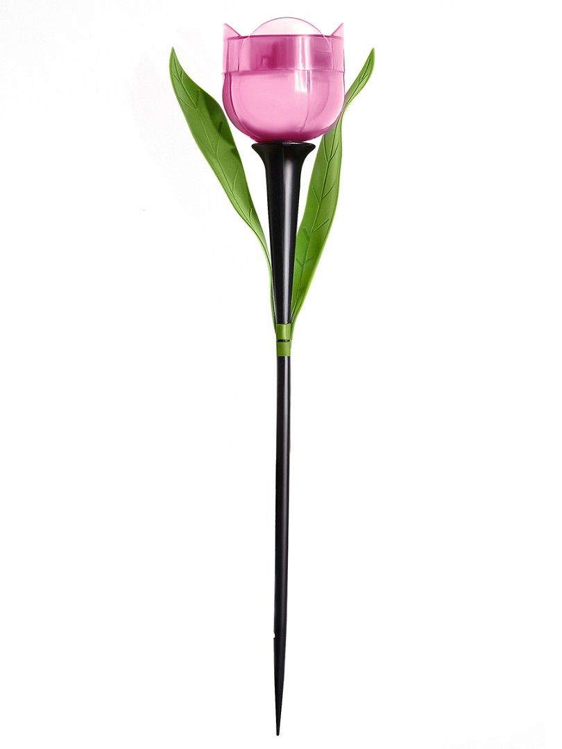 Светильник садовый Uniel USL-C-451/PT305 PINK TULIP UL-00004276 IP44 1 х LR (на солнечной батарее, белый свет, аккумулятор в комплекте)