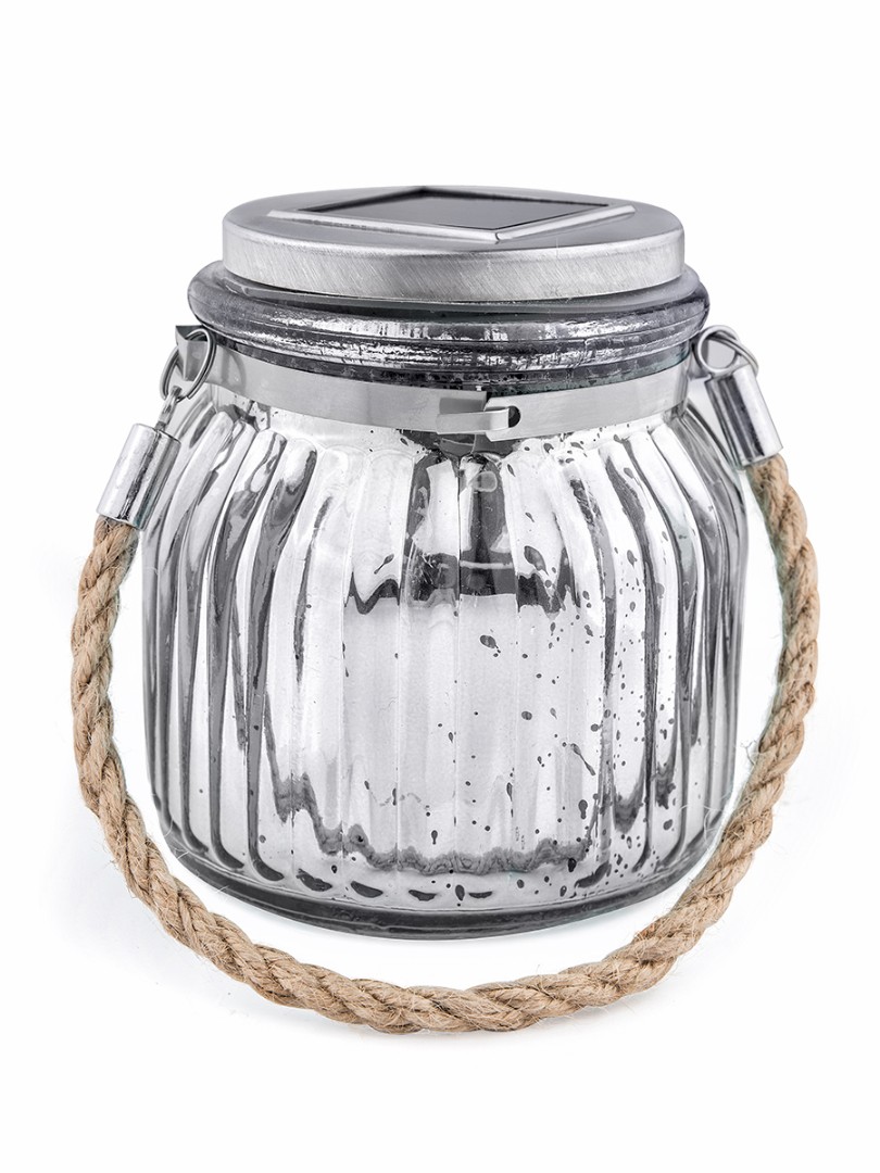 Светильник садовый Uniel USL-M-211/GN120 SILVER JAR UL-00003209 (на солнечной батарее, теплый белый свет)