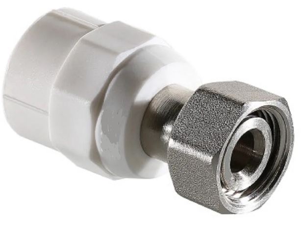 Фитинг соединитель Valtec VTp.708.K.02004 20мм х 1/2 дюйма (PPR, с накидной гайкой, конус)