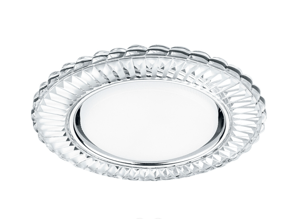 Светильник потолочный встраиваемый Feron CD4044 41306 20LED 2835SMD 4000K 15Вт GX53 (с подсветкой, хром)
